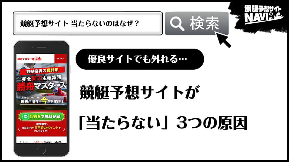 競艇予想サイトが当たらない原因