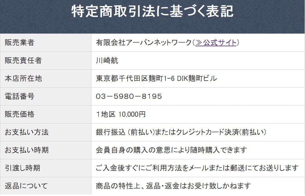 最強の競艇予想家(川崎航) 特定商取引法に基づく表記