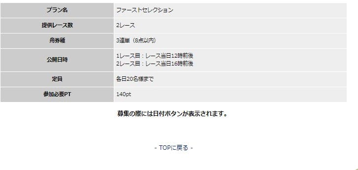 ファーストセレクション 公開されていない