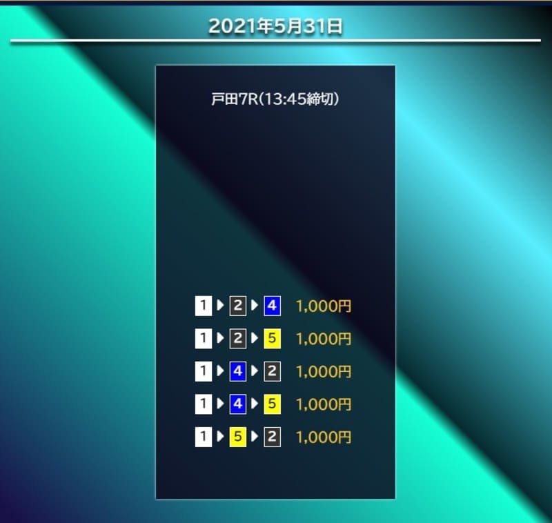 2021年5月31日戸田7R