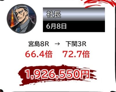 競艇サラリーマン的中実績