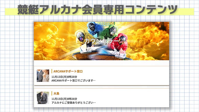 競艇アルカナ 会員専用コンテンツ