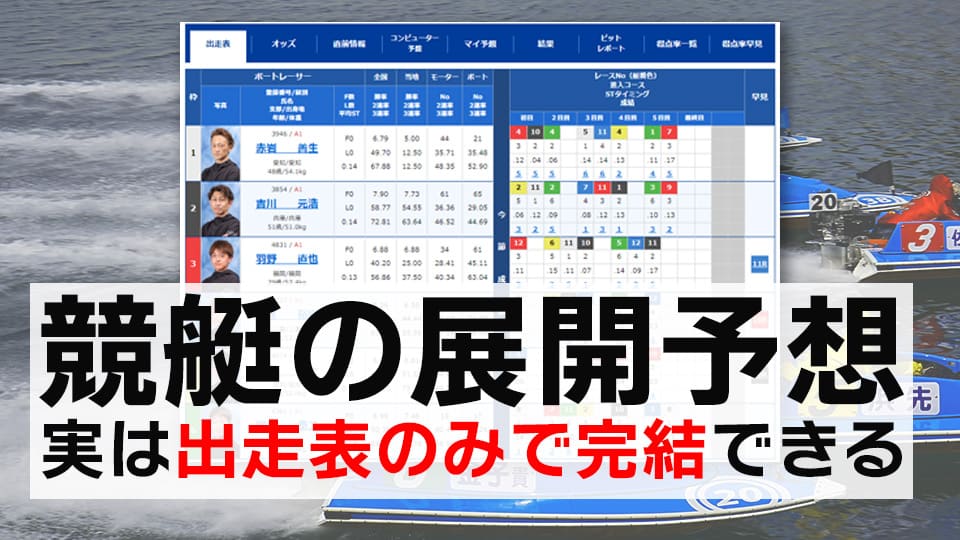 競艇 展開予想